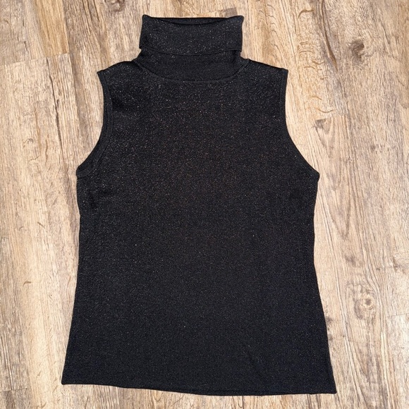 Joseph A. • Silk Metallic Sleeveless Turtleneck - Picture 1 of 11